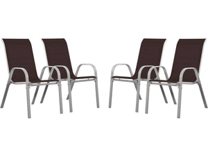 Sedia da giardino textilene "Cordoba" -Phoenix-Talpa-Set di 4