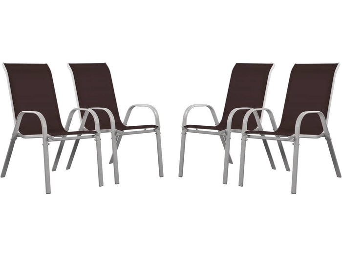 Sedia da giardino textilene "Cordoba" -Phoenix-Talpa-Set di 4