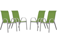 Sedia da giardino textilene Cordoba  Phoenix Verde  Set di 4