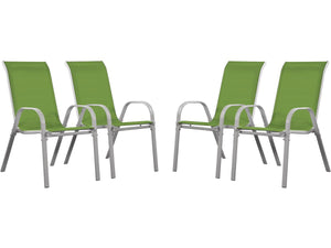 Sedia da giardino textilene Cordoba  Phoenix Verde  Set di 4