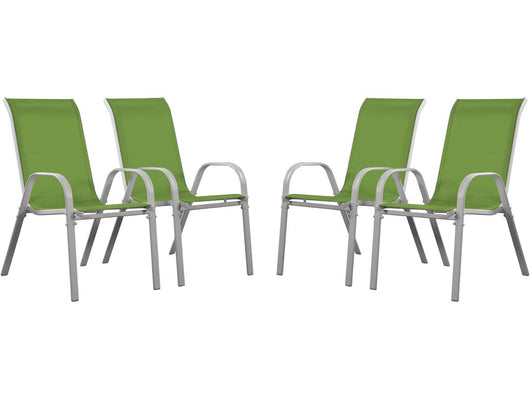 Sedia da giardino textilene Cordoba  Phoenix Verde  Set di 4