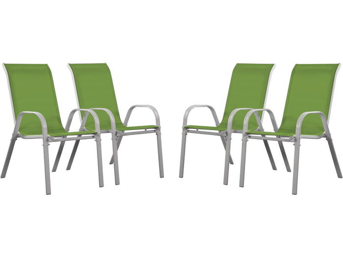 Sedia da giardino textilene Cordoba  Phoenix Verde  Set di 4