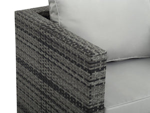 Poltrona in resina intrecciata"Ibiza" Florida" -Grigio