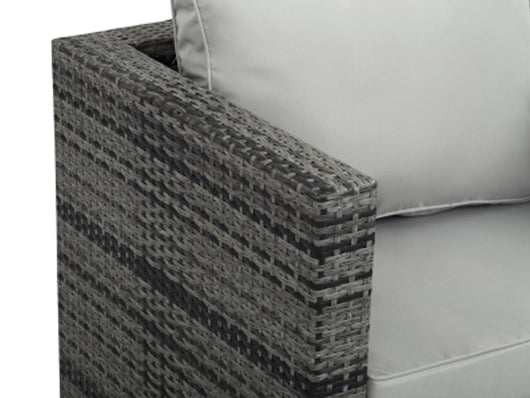 Poltrona in resina intrecciata"Ibiza" Florida" -Grigio