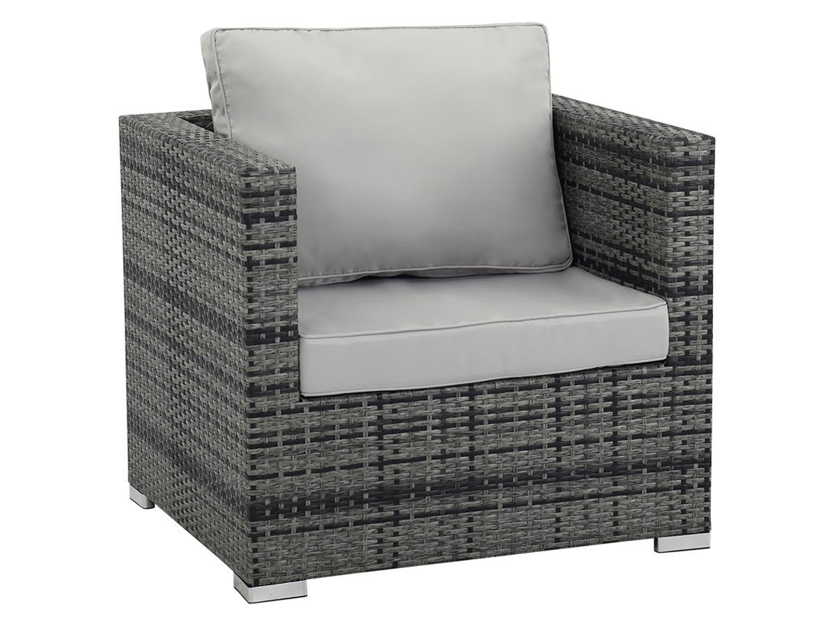 Poltrona in resina intrecciata"Ibiza" Florida" -Grigio