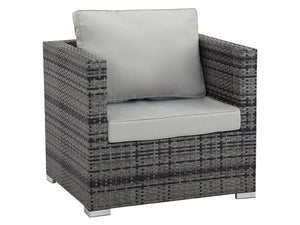 Poltrona in resina intrecciata"Ibiza" Florida" -Grigio