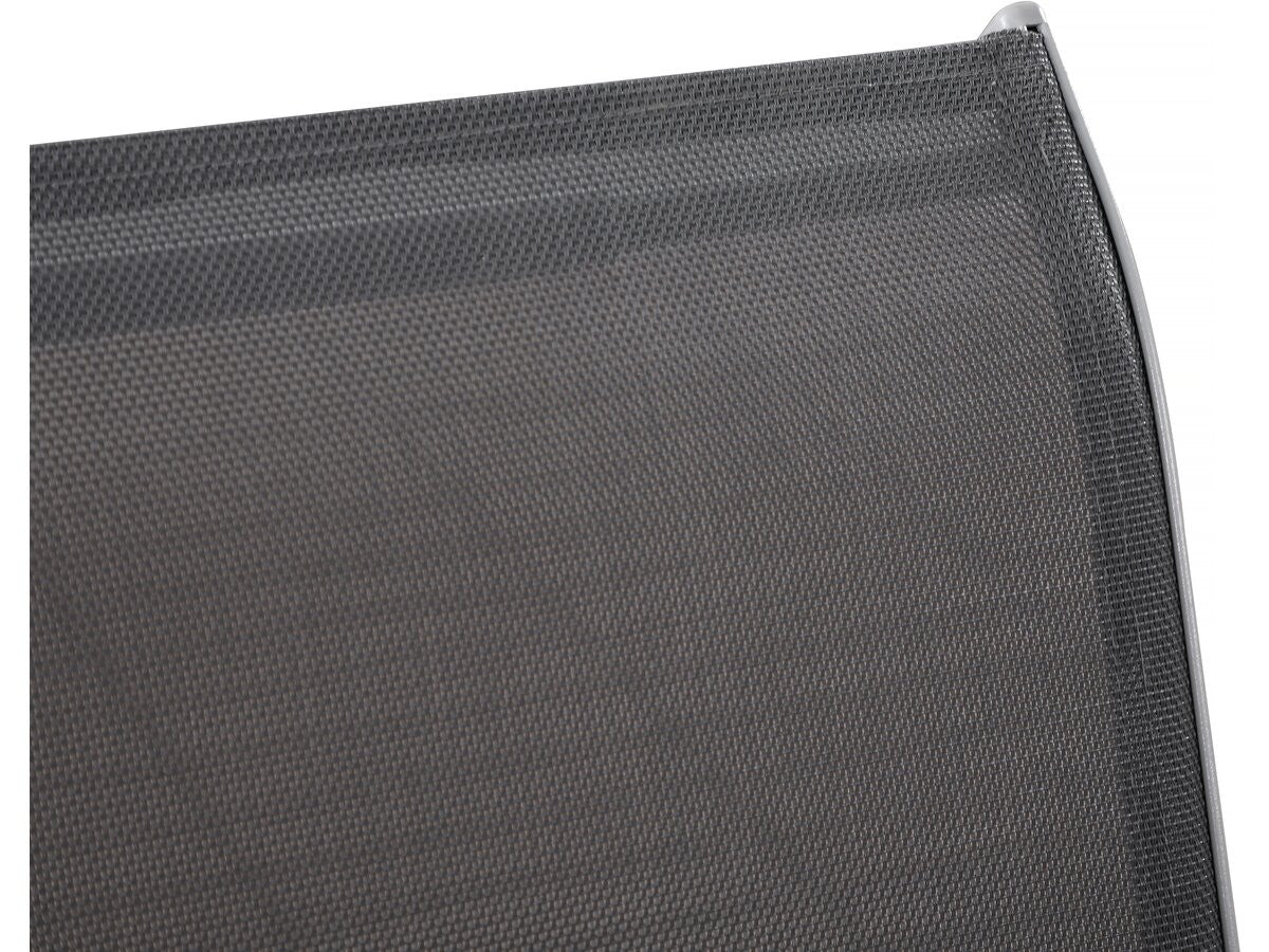 Sedia da giardino textilene "Cordoba" -Phoenix- Grigio scuro/Argentato-Set di 2