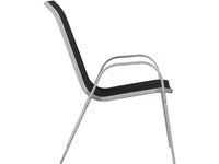 Sedia da giardino textilene "Cordoba" -Phoenix- Nero - Set di 2