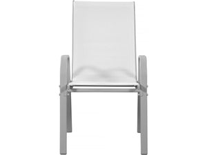 Sedia da giardino textilene "Cordoba" -Phoenix- Grigio chiaro-Set di 2