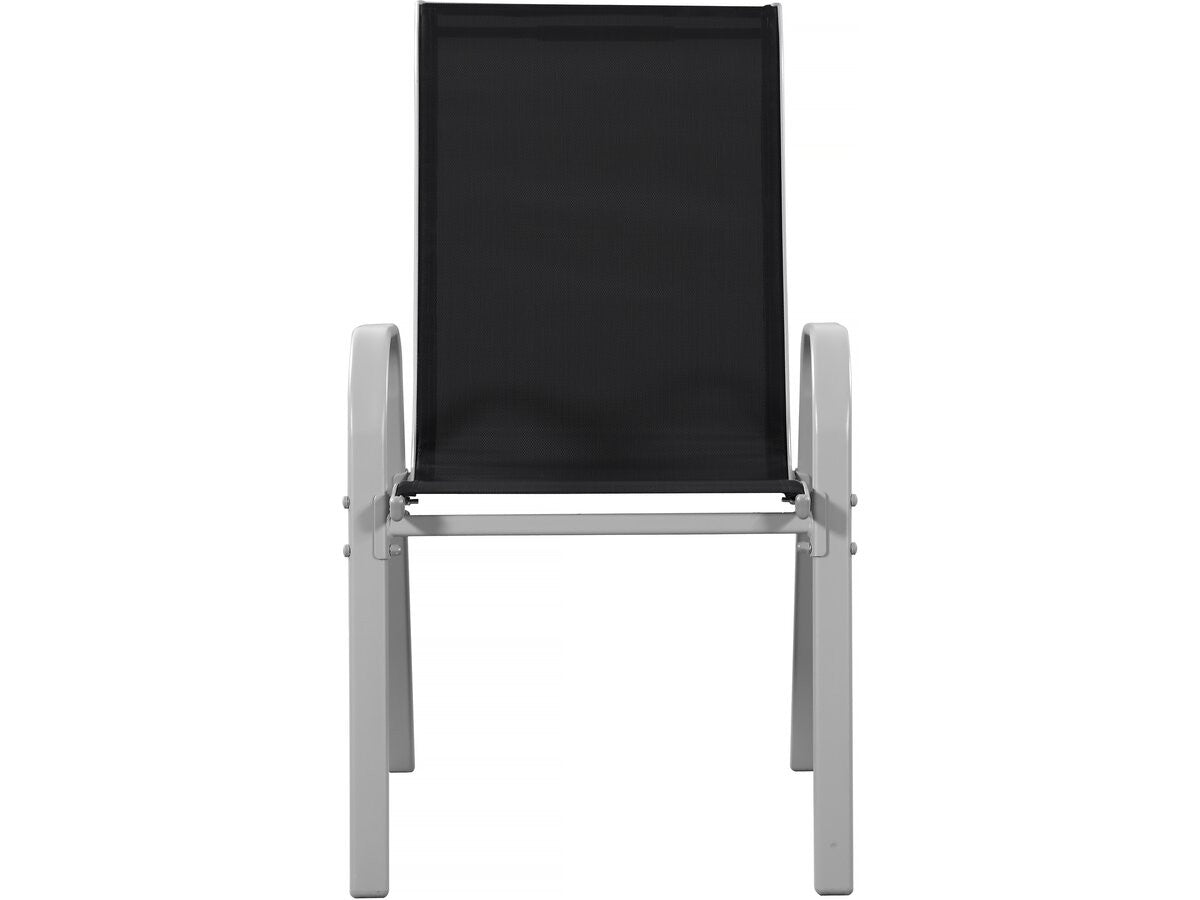 Sedia da giardino textilene "Cordoba" -Phoenix- Nero - Set di 2