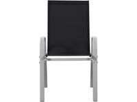 Sedia da giardino textilene "Cordoba" -Phoenix- Nero - Set di 2