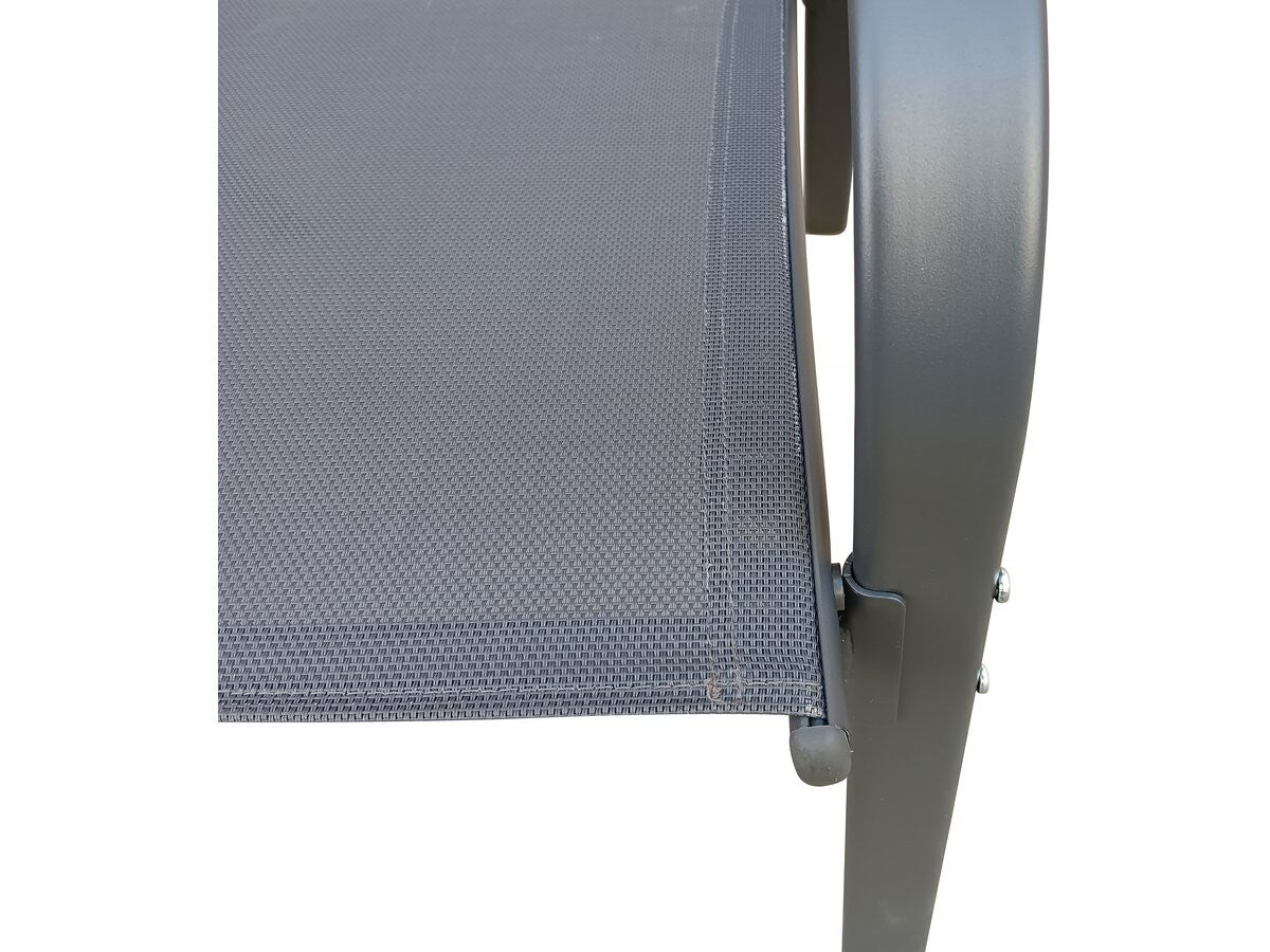 Poltrona da giardino "Cordoba" in textilene - Phoenix - Set di 2 - Antracite