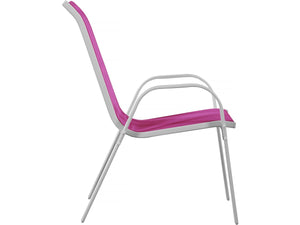 Sedia da giardino textilene "Cordoba" -Phoenix -Rosa -Set di 2