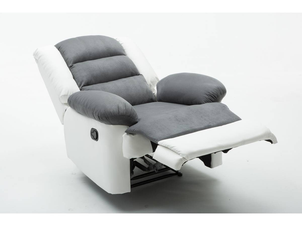 Sedia relax Buckingham - Bianco / Grigio chiaro