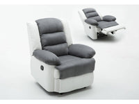 Sedia relax Buckingham - Bianco / Grigio chiaro