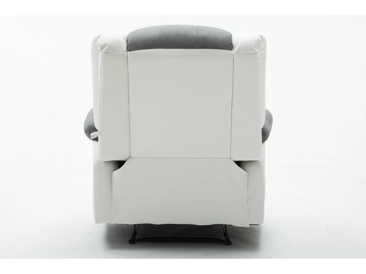 Sedia relax Buckingham - Bianco / Grigio chiaro