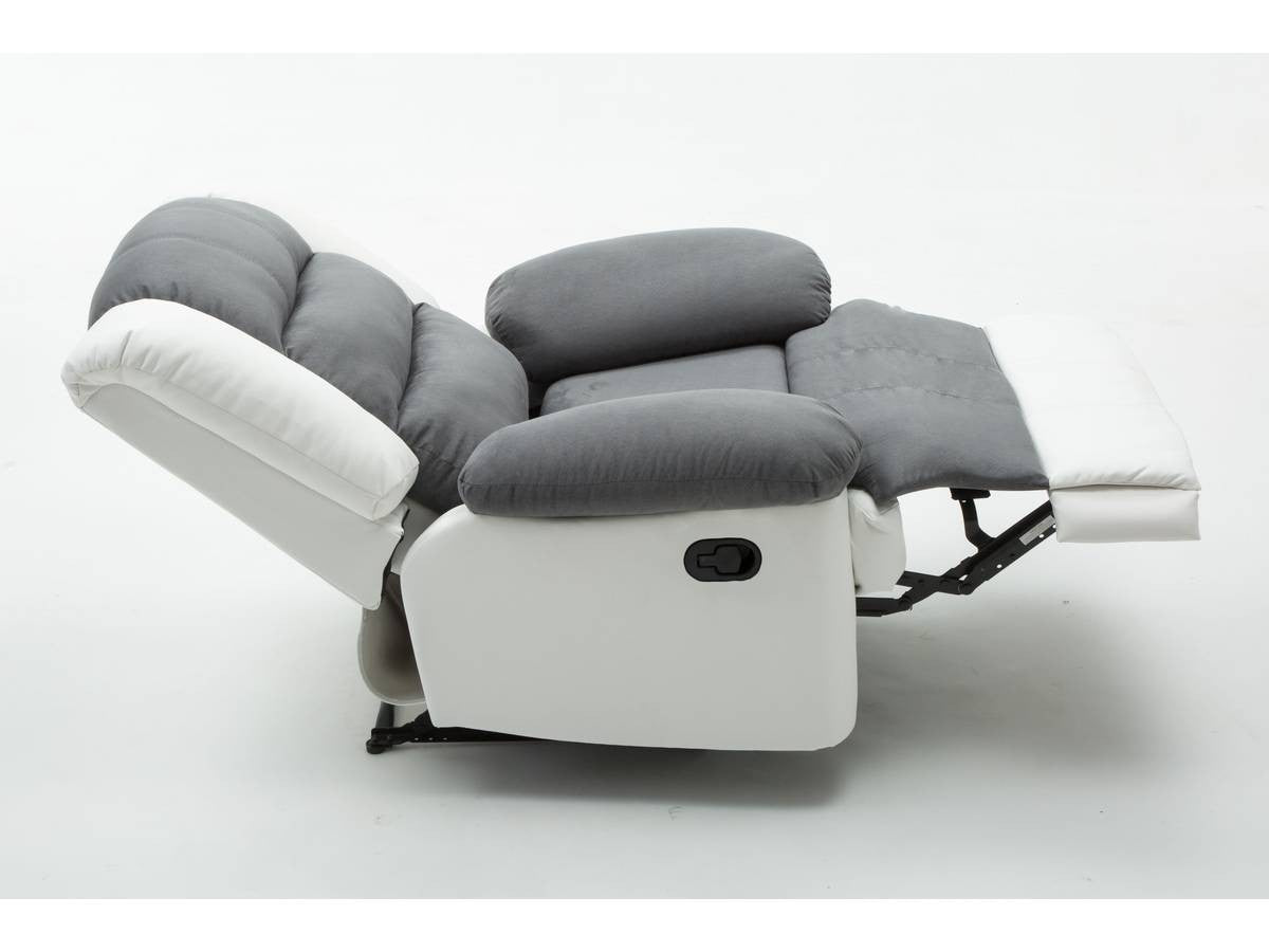 Sedia relax Buckingham - Bianco / Grigio chiaro