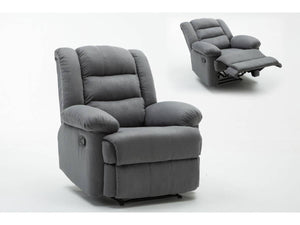 Poltrona relax "Buckingham" - Grigio chiaro