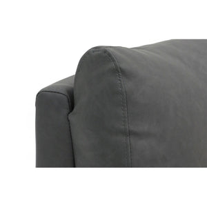 Poltrona relax ERA reclinabile manualmente in materiale PU di colore nero, una poltrona eccezionale.