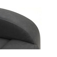 Poltrona relax ERA reclinabile manualmente in materiale PU di colore nero, una poltrona eccezionale.