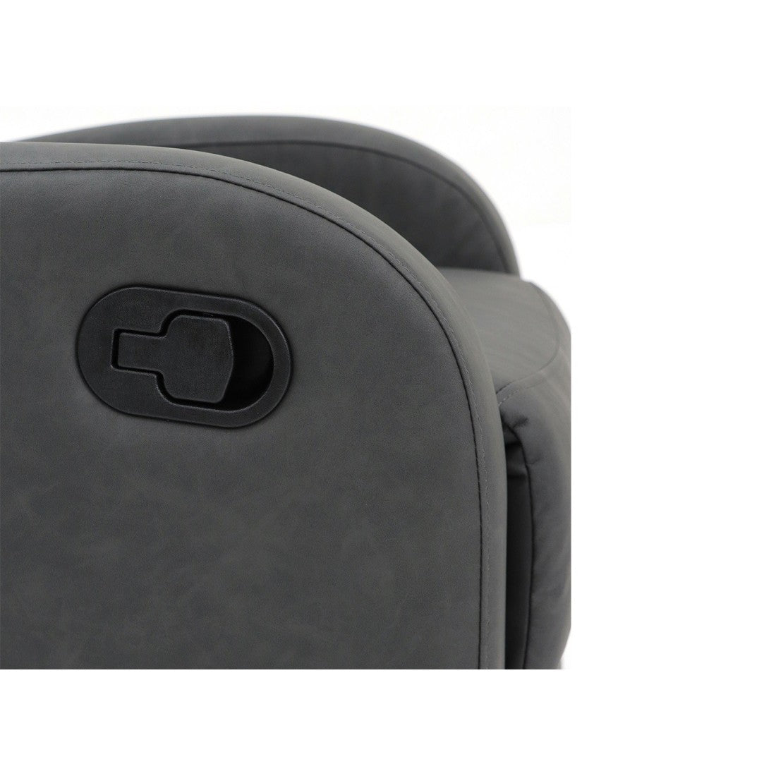 Poltrona relax ERA reclinabile manualmente in materiale PU di colore nero, una poltrona eccezionale.