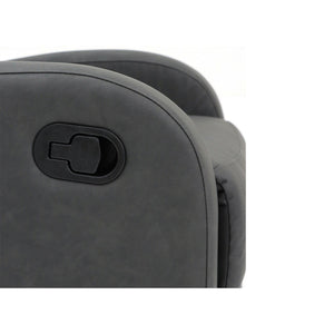 Poltrona relax ERA reclinabile manualmente in materiale PU di colore nero, una poltrona eccezionale.