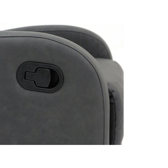 Poltrona relax ERA reclinabile manualmente in materiale PU di colore nero, una poltrona eccezionale.