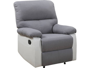 Poltrona relax "Lincoln"- Bianco/ Grigio chiaro