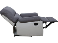 Poltrona relax "Lincoln"- Bianco/ Grigio chiaro