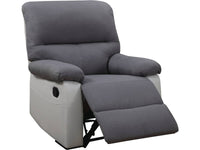 Poltrona relax "Lincoln"- Bianco/ Grigio chiaro