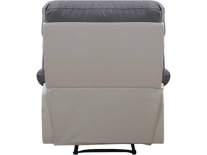 Poltrona relax "Lincoln"- Bianco/ Grigio chiaro