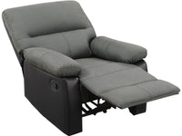Poltrona relax "Lincoln" - Nero/Grigio scuro