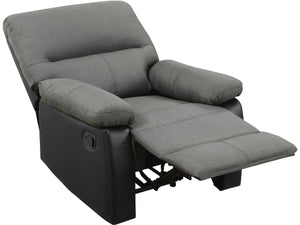 Poltrona relax "Lincoln" - Nero/Grigio scuro