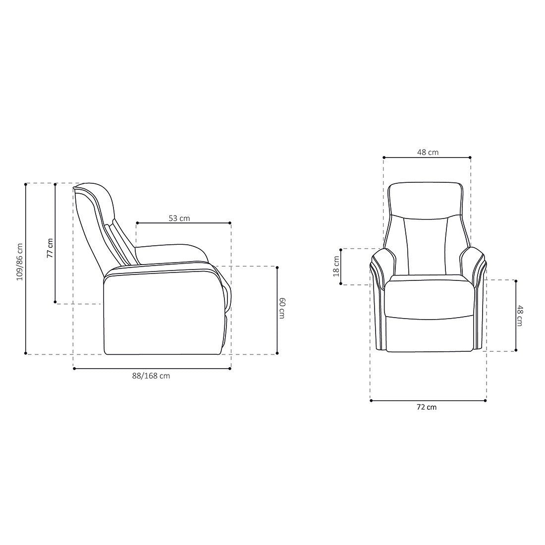 Poltrona relax elettrica JUAN colore grigio