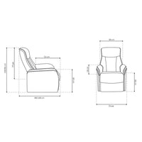 Poltrona relax elettrica JUAN colore grigio