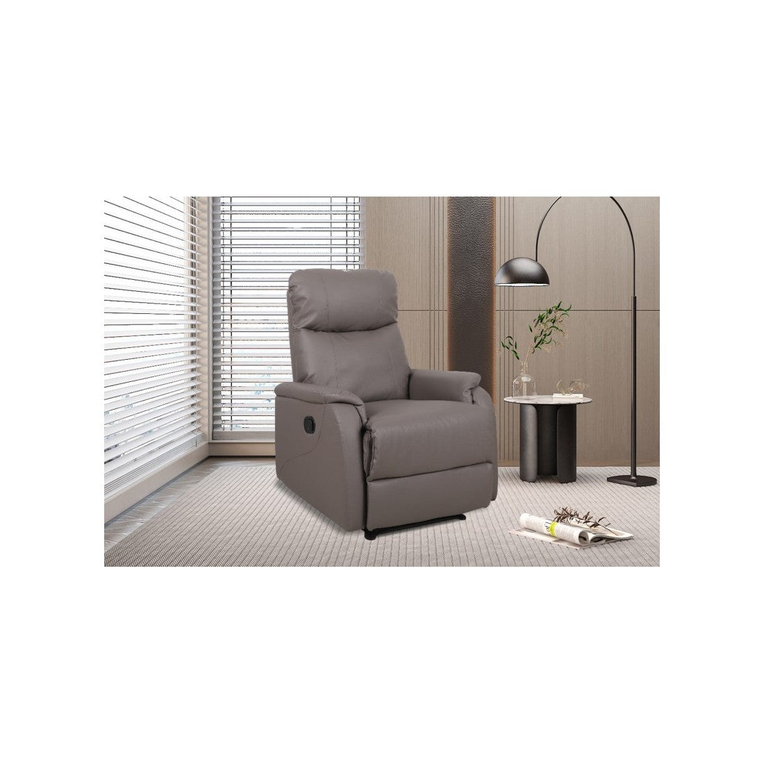 Poltrona relax reclinabile manualmente TOKIO colore taupe