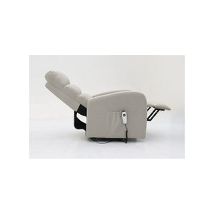 Poltrona relax reclinabile elettrica SYDNEY Tessuto Grigio chiaro