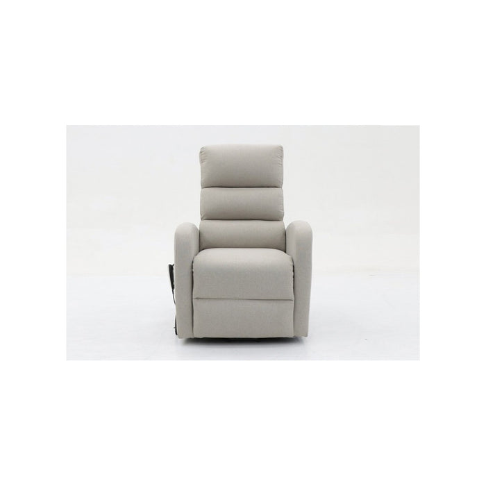 Poltrona relax reclinabile elettrica SYDNEY Tessuto Grigio chiaro