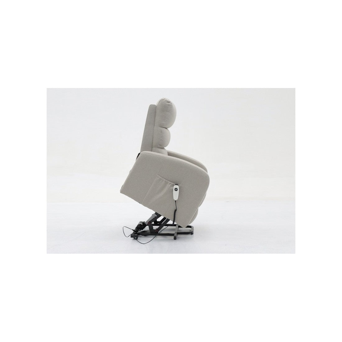 Poltrona relax reclinabile elettrica SYDNEY Tessuto Grigio chiaro