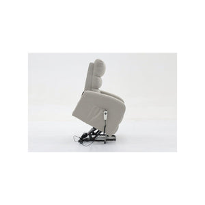 Poltrona relax reclinabile elettrica SYDNEY Tessuto Grigio chiaro