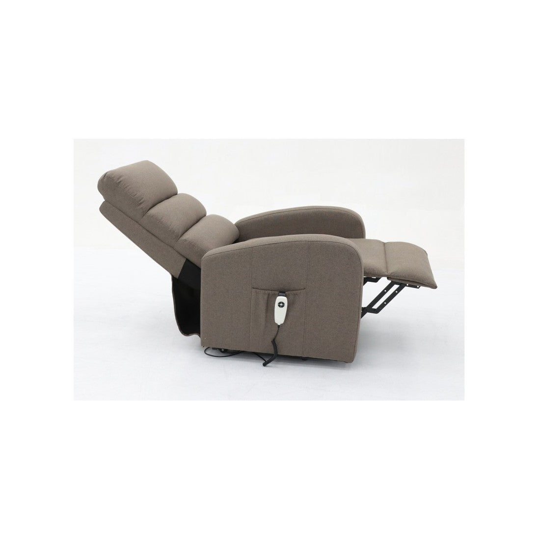 Poltrona relax reclinabile elettrica SYDNEY Tessuto Taupe