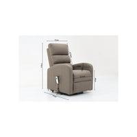 Poltrona relax reclinabile elettrica SYDNEY Tessuto Taupe