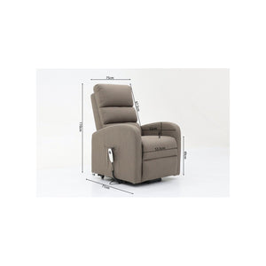 Poltrona relax reclinabile elettrica SYDNEY Tessuto Taupe