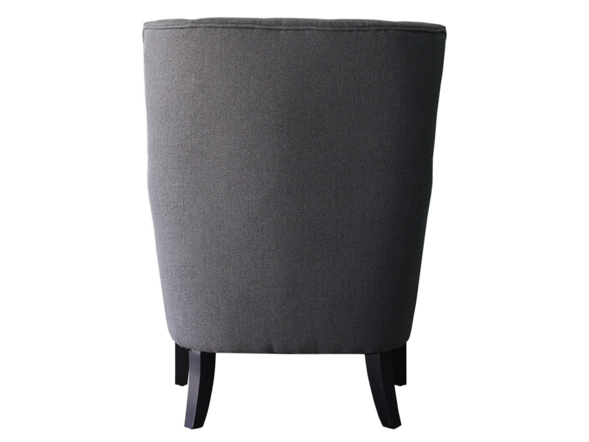 Poltrona scandinava "Duchesse" in tessuto - grigio