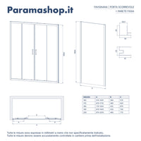 Box doccia angolare 90x180 cm vetro 6mm opaco apertura 2 ante scorrevoli | Favignana