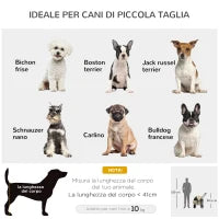 Passeggino per Cani Taglia Piccola con Tettuccio Regolabile e 2 Guinzagli, 81x68x98.5 cm, Nero e Khaki