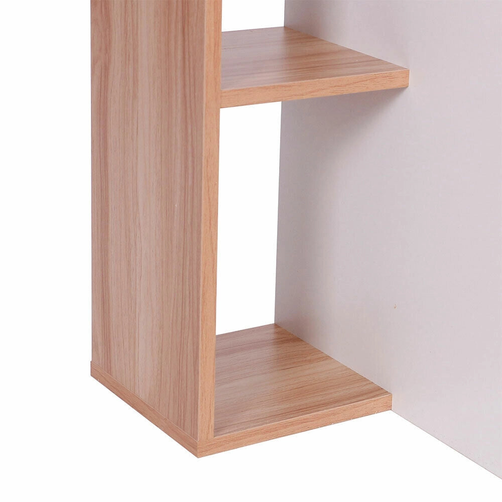 Scrivania Libreria 4 Ripiani Tavolo Porta Pc Computer Legno Casa Ufficio Noce