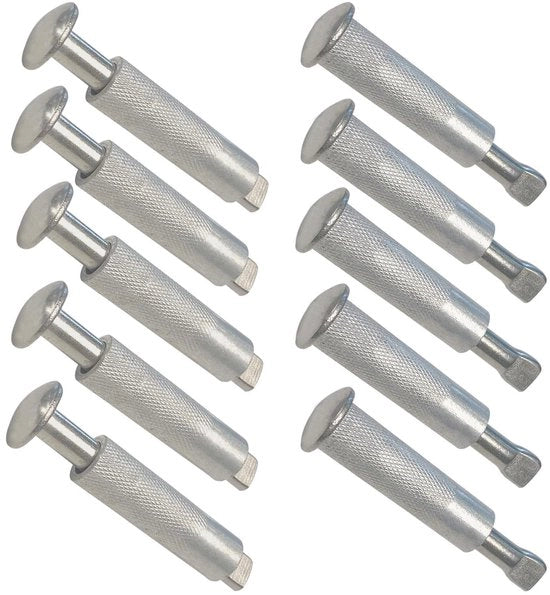 Anello di fissaggio per tettoia Zeskantbout Anello di fissaggio per tettoia 16 x 65 mm per tettoia Haring Mou di espansione per piscina in acciaio inossidabile Mou di espansione espandibile 10 pezzi.