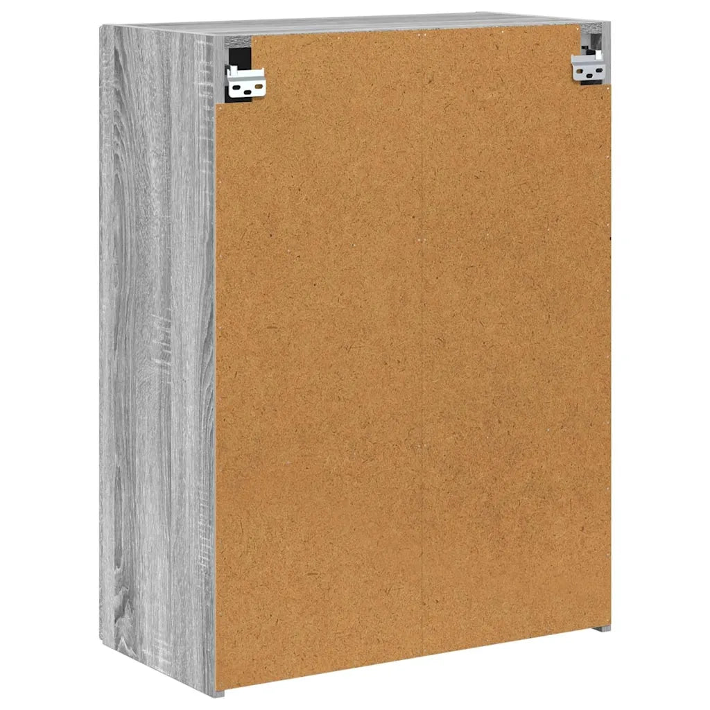 Mobile TV da parete Grigio Sonoma 59,5 x 31 x 80 cm