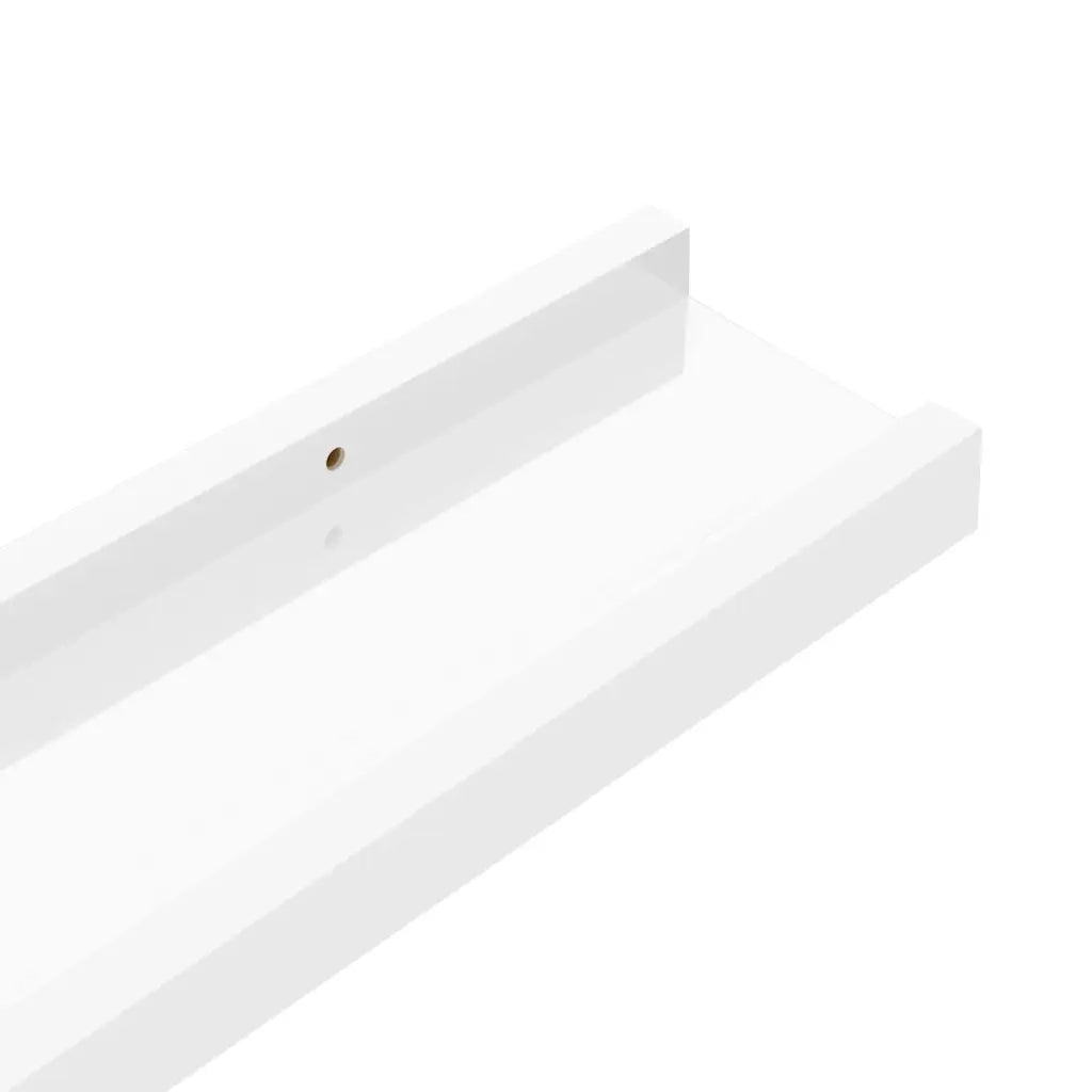 Mensole a Muro 2 pz Bianco Lucido 40x9x3 cm cod mxl 33706